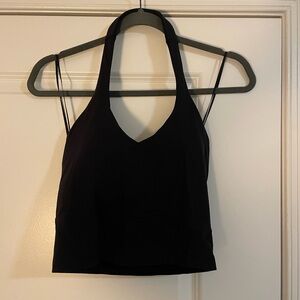 Black Align Halter Top